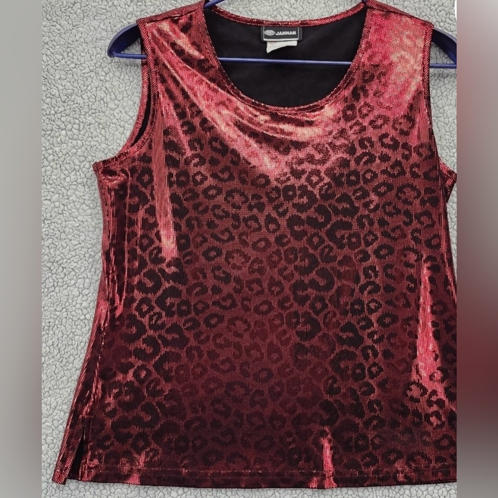 Jahhan Red & Black Tank Top